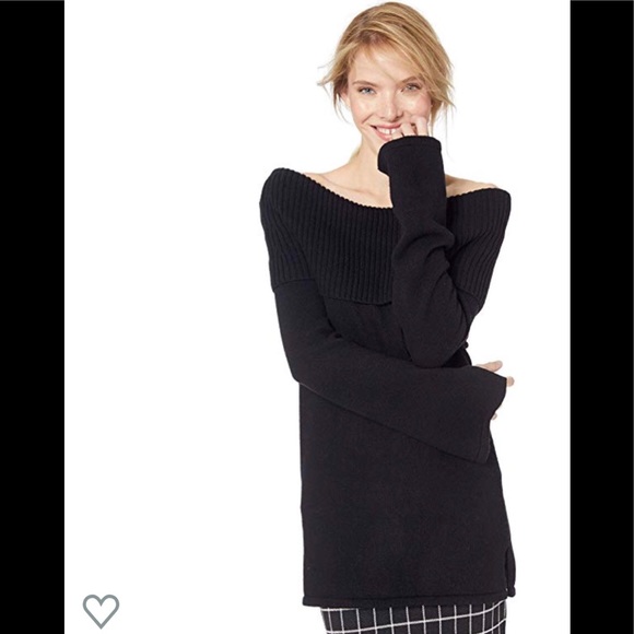 UGG Rhodyn Black Off the Shoulder Cozy Sweater - Picture 2 of 5
